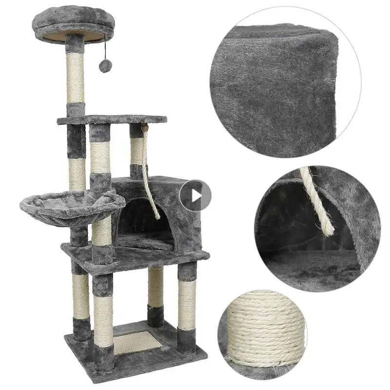 

Cat Climbing Frame Cat Tree Tower Condo Playground Cage Kitten Multi Level Activity Center Play Medium Scratching Post Fur HWC
