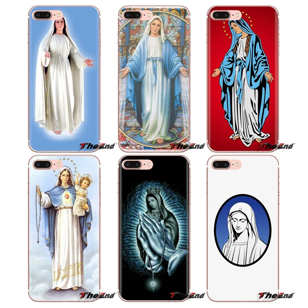 Благословенная девственная Мария чехол с изображением ТПУ для iPhone XS Max XR X 4 4S 5 5S 5C
