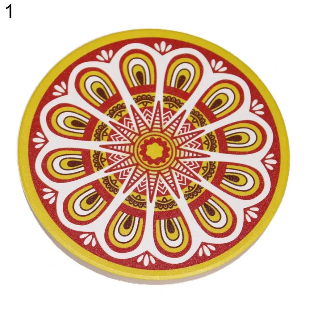 

80%HOTCoaster Print Pattern Non-Slip Ceramic Heat-Resistant Table Mat for Kitchen