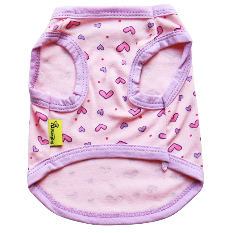 Жилет для собак с принтом Лето Одежда домашних животных котов футболка маленьких