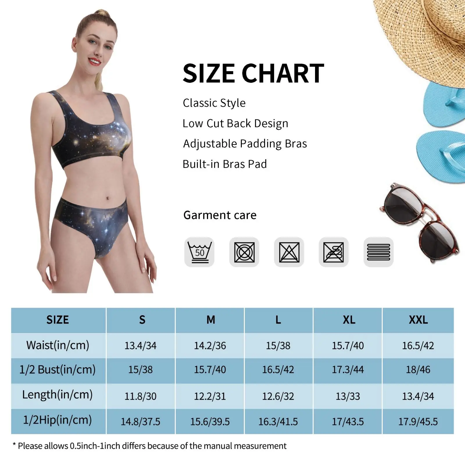 

Galaxy Swimsuit one piece Bikini Padded Galaxy Universe Stars