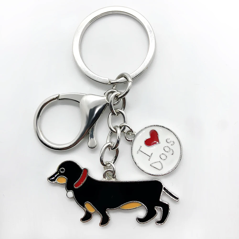 Изысканная эмалированная металлическая подвеска doberman ручной работы брелок для