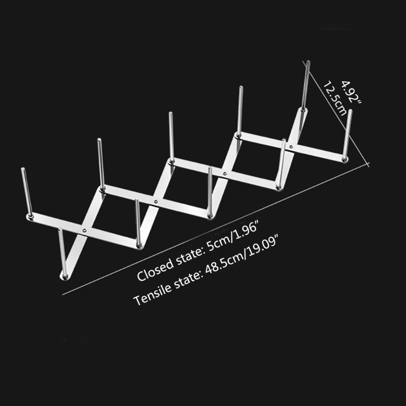 

Kitchen Foldable Shelf Organizer Adjustable Heavy Duty Steaming Rack 85DB