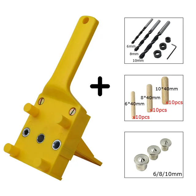 41 шт./компл. ручной дюбель для деревообработки джиг руководство 6 8 10 мм прямой