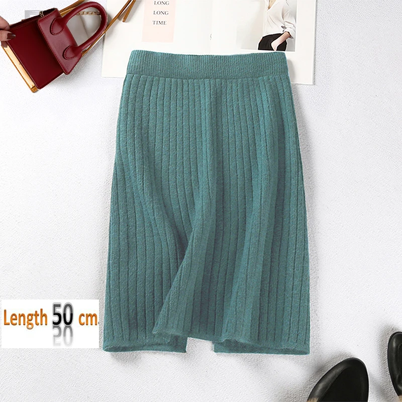 Юбка-карандаш Женская средней длины Элегантная трикотажная эластичная юбка с