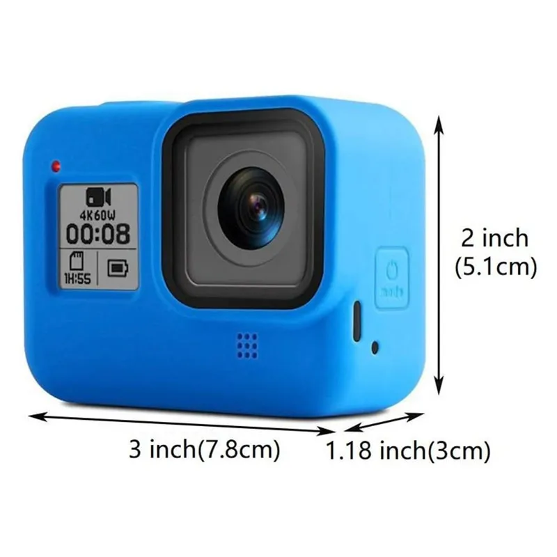 Silicon Protective Cover for GoPro Hero 9 8 Black Sleeve Housing Case Frame with Lanyard Accessory For Go pro 9 8 Case