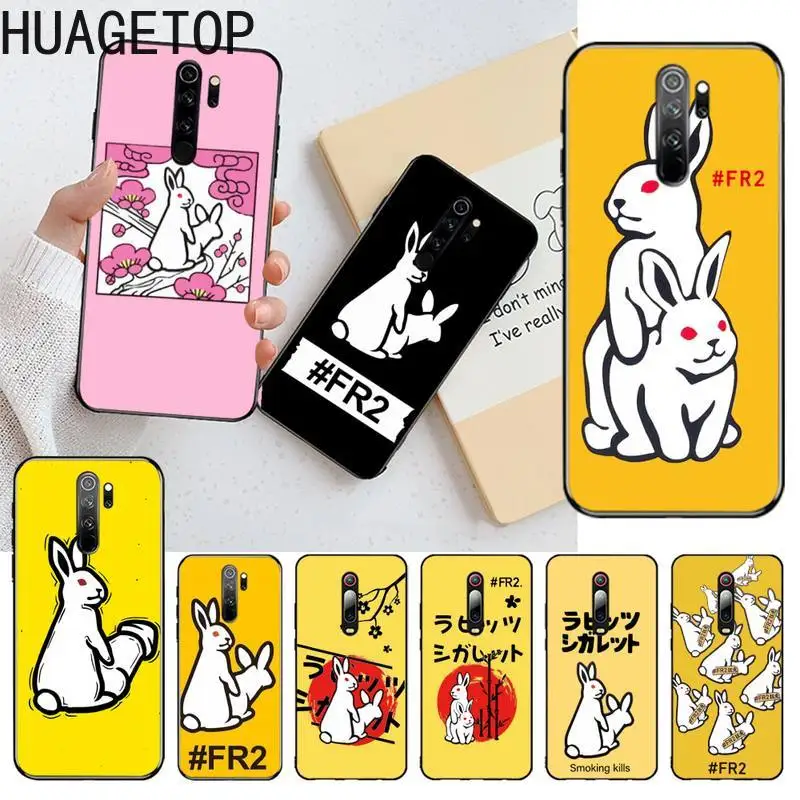 Силиконовый черный чехол для телефона Redmi Note 9 8 8T 8A 7 6 6A Go Pro Max K20 K30 с кроликами из