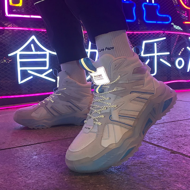 

2020 plus size aj new autumn and winter all-match casual shoes men's trendy shoes basketball sports high-state reflective shoes