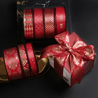 5yardlot red hot stamping ribbon diy bow hair flower bouquets of pmc festival festival gift box packaging polyester belt