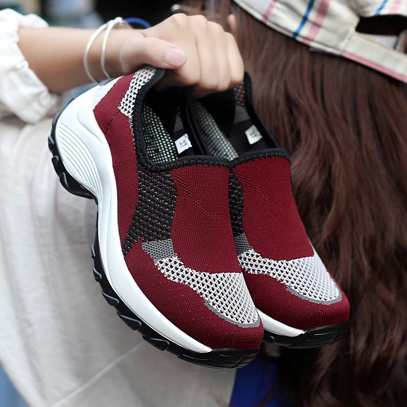 Модная женская обувь Кроссовки Женские кроссовки из дышащей сетки Женская на