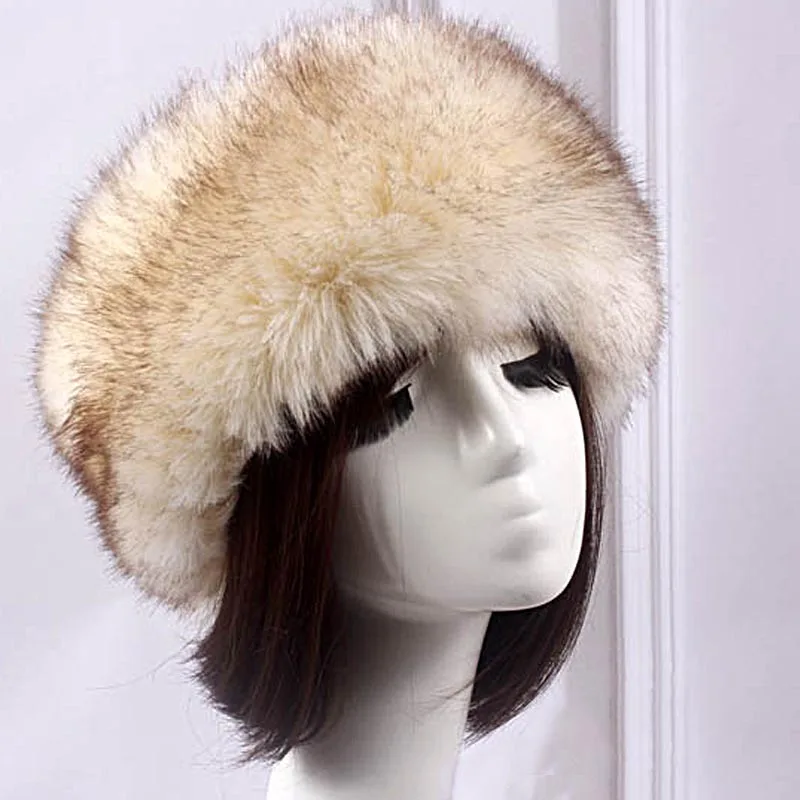 warmest bomber hat Man Women Fur Hats Tick Fuffy Warm Authentic Fox Fur Hat Headband Autumn Winter Russian Thick Fashion Hat thermal aviator bomber winter hat