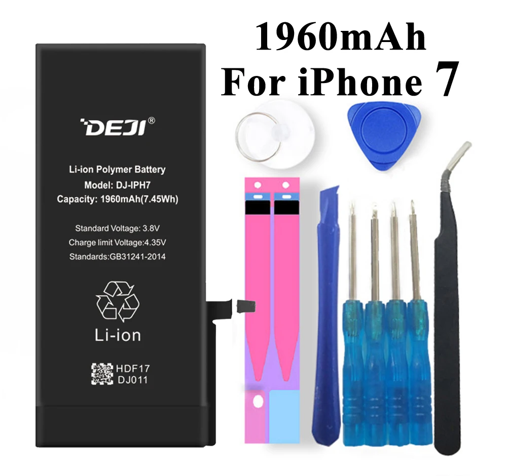 Deji аккумулятор для iPhone SE 7 Plus 7 Plus 7/7P 1800-3410 мАч встроенные литий-полимерные аккумуляторы+ инструменты для Apple iPhone SE 7 Plus батарея
