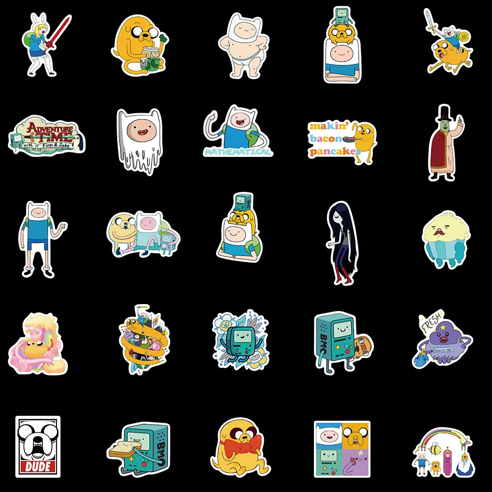 Juego de pegatinas para decoraci&oacute;n de guitarra, set de 10/30/50 Uds de animaci&oacute;n, aventura, Cuenta de mano del Tesoro, impermeable, Maleta de Graffiti, venta al por mayor-3