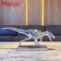 high end luxury tyrannosaurus limited sculpture resin electroplating trendy decoration dinosaur model trendy peripheral