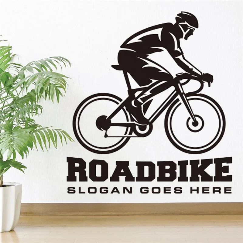 Дорожный велосипед логотип шаблон Премиум вектор Забавный Новый виниловая