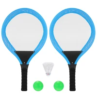 1 set tennis badminton balls rackets kit elastic mesh racquets set for outdoor sports children