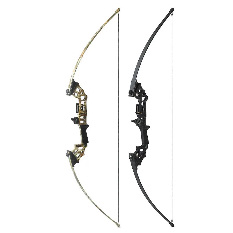 for Outdoor Practice Target Shooting Fishing Sport Games 40lbs Archery Bow black/Camo bow Hunting Straight Longbow
