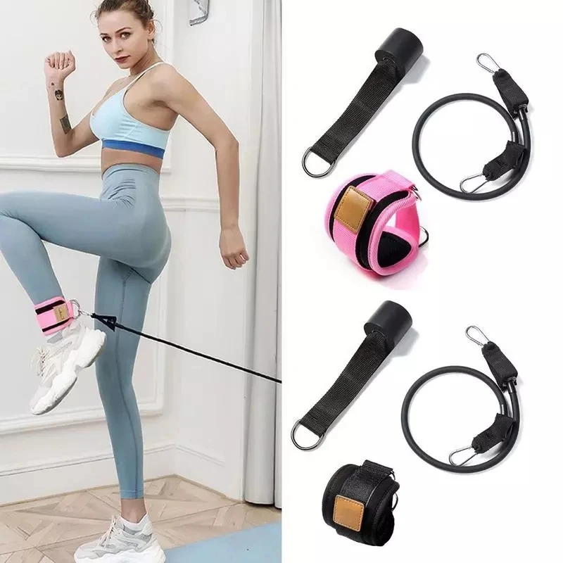 

Rooxin Yoga Stretch Strap Resistance Bands Gym Fitness Elastic Band Pilates Stick For Legs Hips With Ankle Ring