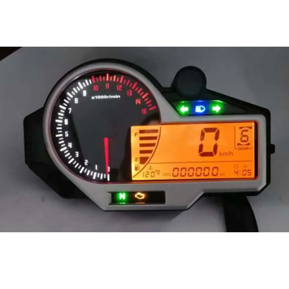 TKOSM мотоциклетный цветной светодиодный ЖК-дисплей N 1-6 файлов цифровой спидометр