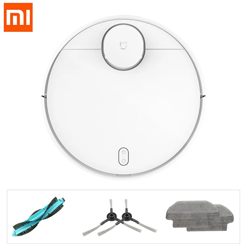 White p1 Xiaomi STYJ02YM уборочный робот-пылесос для дома автоматическая стерилизация пыли умный планируемый wifi подключение - Цвет: White p1