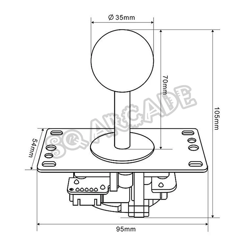 

High quality Copy Sanwa 5pin Joystick 4/8 Way with Multi Color Ball Top Sleeve for Arcade Video Panodra Box Console