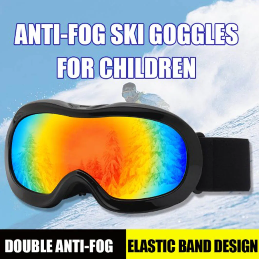 

Детские лыжные очки для молодежи, Детские незапотевающие двухслойные детские лыжные очки с 100 защитой от УФ-лучей