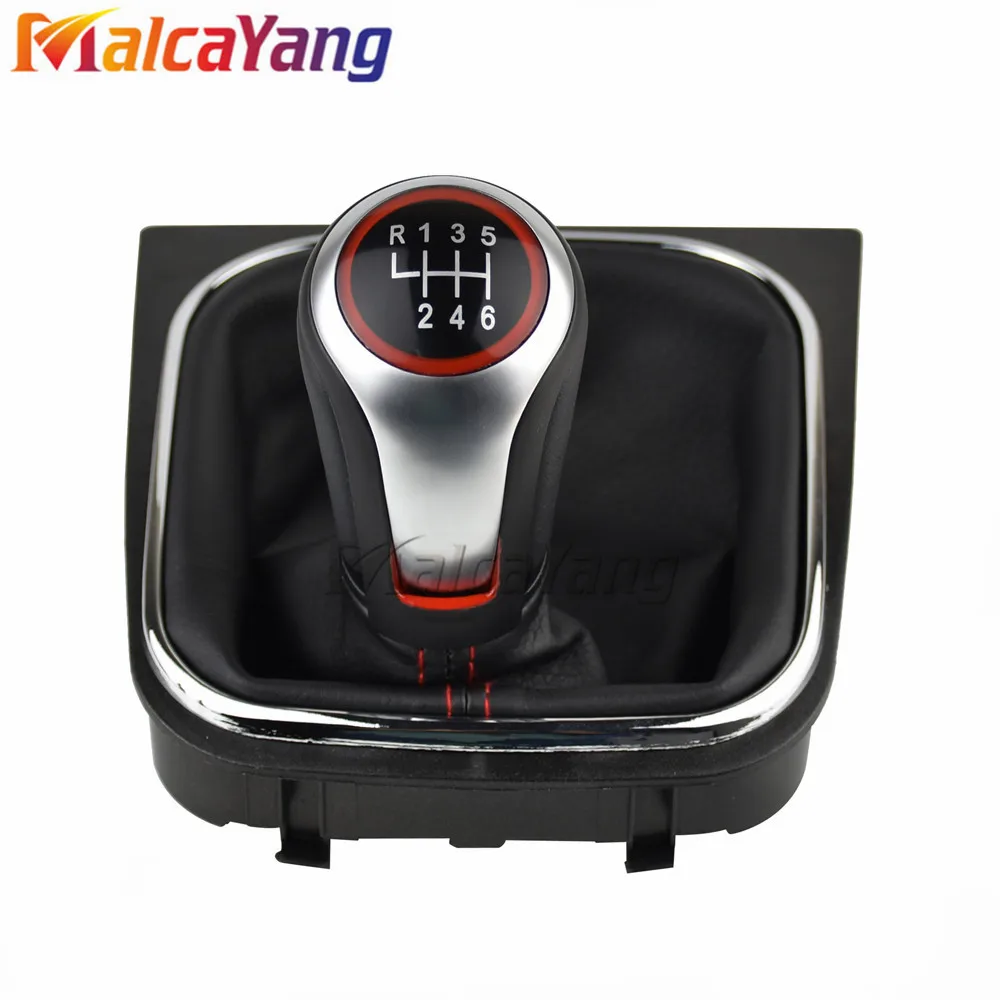 Ручка переключения передач из натуральной кожи Gaitor Boot 5 6 скоростей для V-W Volkswagen Golf V 5 Golf VI 6 GTD G-TI R20 Sport EOS Je-tta Scirocco