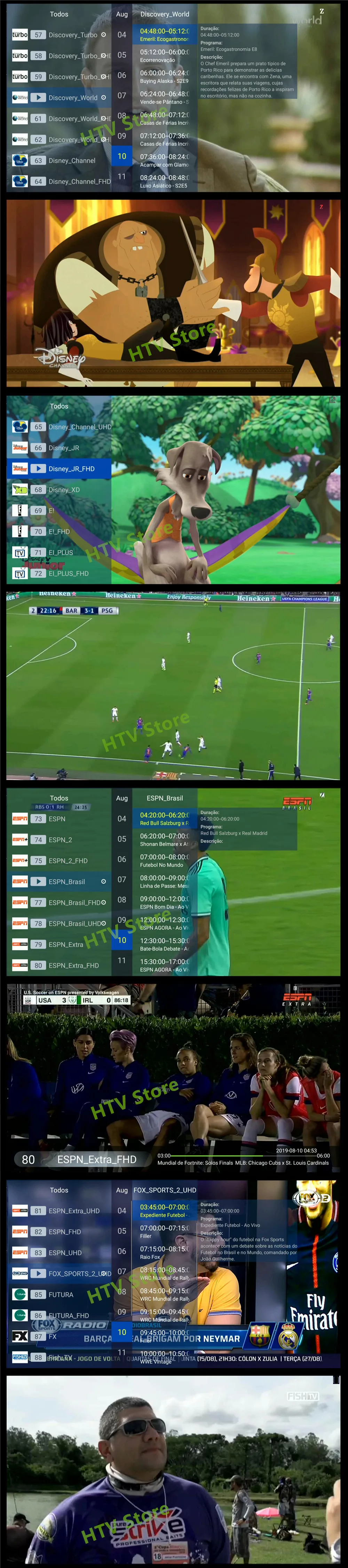 Ai tak pro 1 коробка HTV B tv B9 BOX Бразилия IP tv Android box 4K бразильские Бесплатные Каналы подписка с VOD воспроизведения и Live