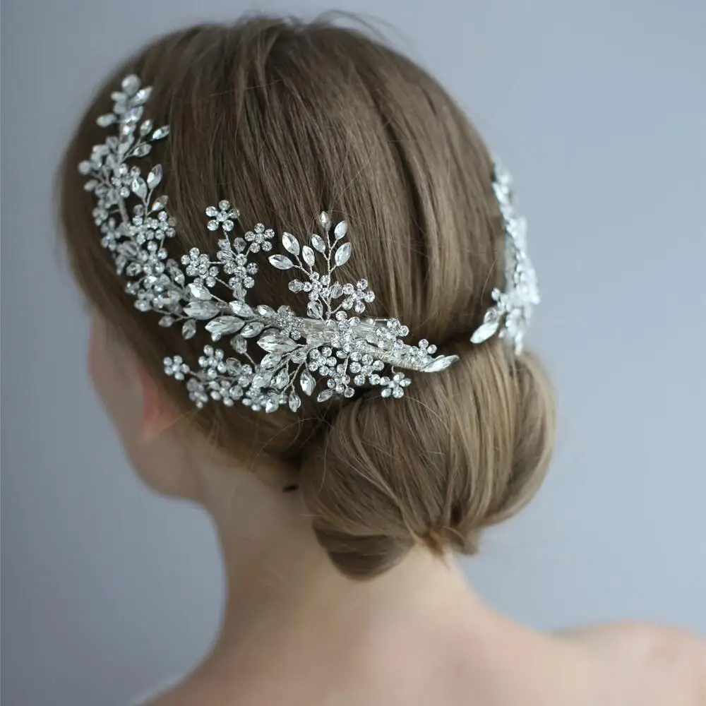 

Bridal Hair Accessories Wedding Hair Jewelry Crystal Women Tiara Girl Headdress Hair Clips Headwear Luxury Tiaras And Crowns