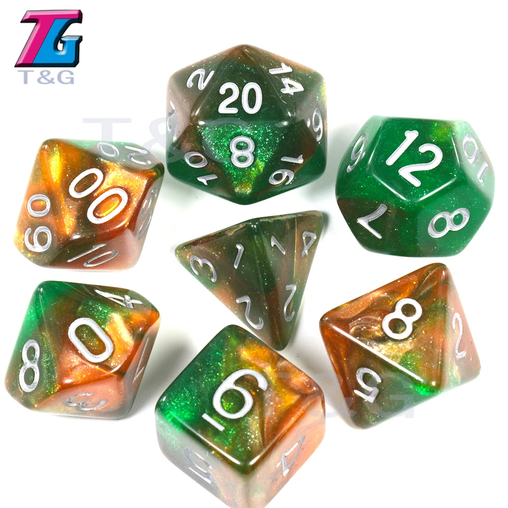 Красочные Вселенная Галактика кости набор D4 D20 DND RPG лучшие подарки 16 видов цветов