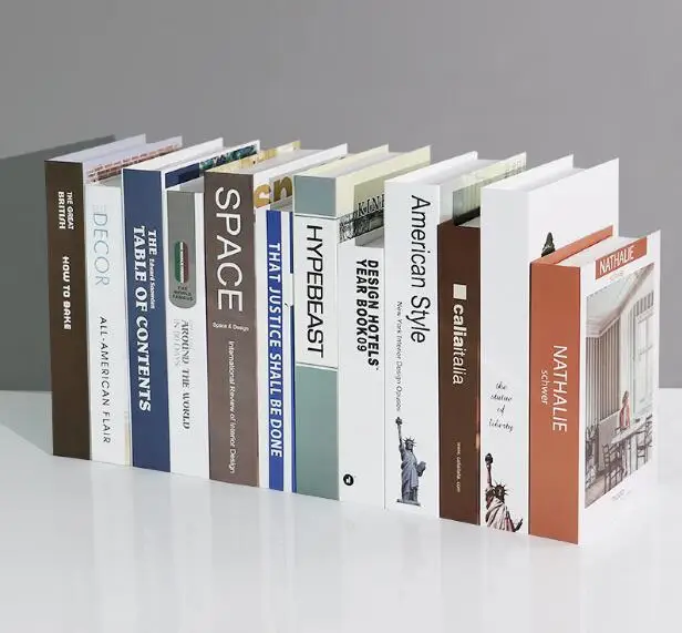 Нордическая поддельная книга простой реквизит книжный шкаф украшения интерьера
