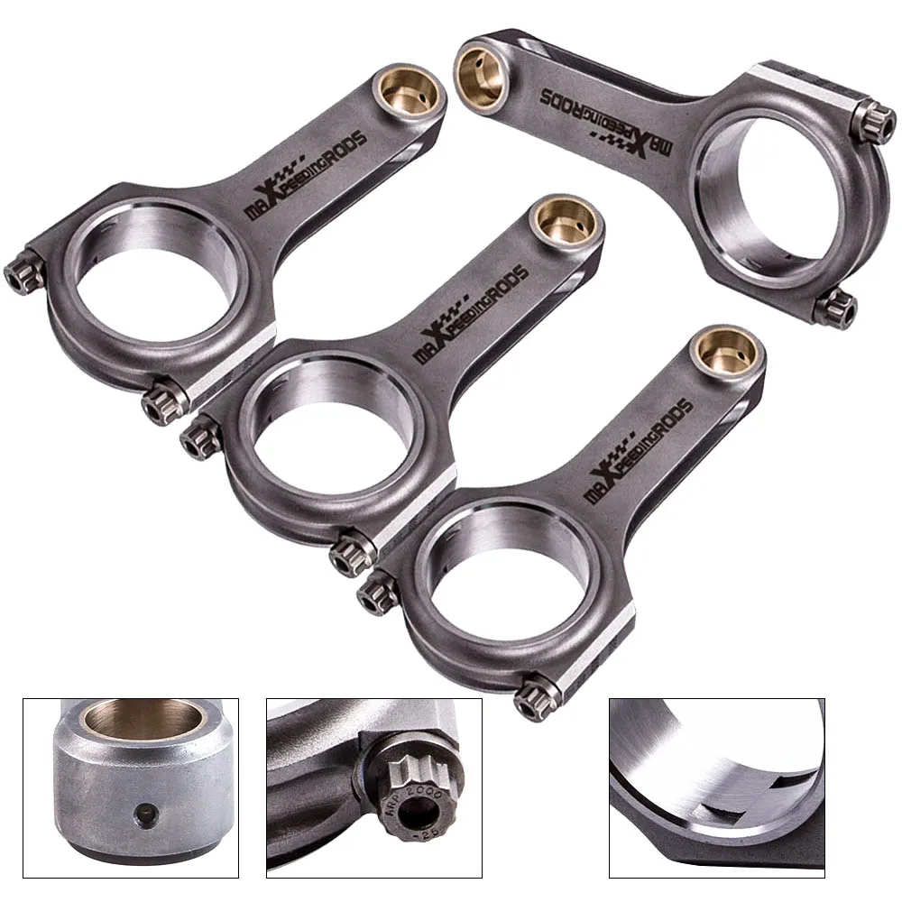 

EN24 Connecting Rods Conrod for Audi S3 A3 A4 A6 For VW Golf MK4 97-06 Gti 1.8T 19mm ARP2000 bolts TüV Certification 800hp