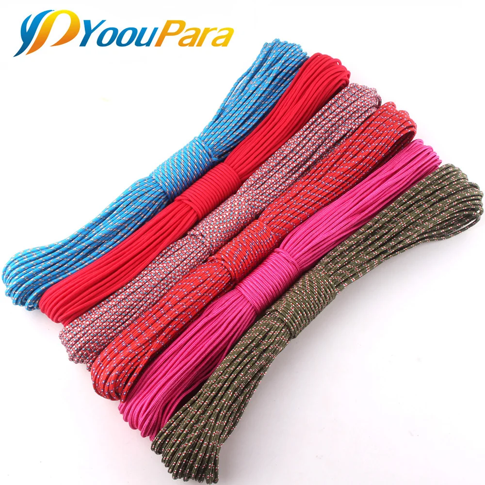 

YoouPara 3mm 50 meters Paracord 1 Strand Parakord cord Outdoor Survival Equipment Clothesline DIY Bracelet Rope