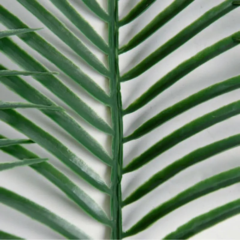 1 * Искусственный лист растения пластик для домашнего офиса Декор зеленый пальмы