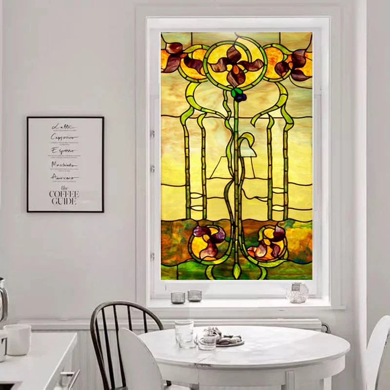 Пользовательские электростатического матовое витражная плёнка на стекла окна