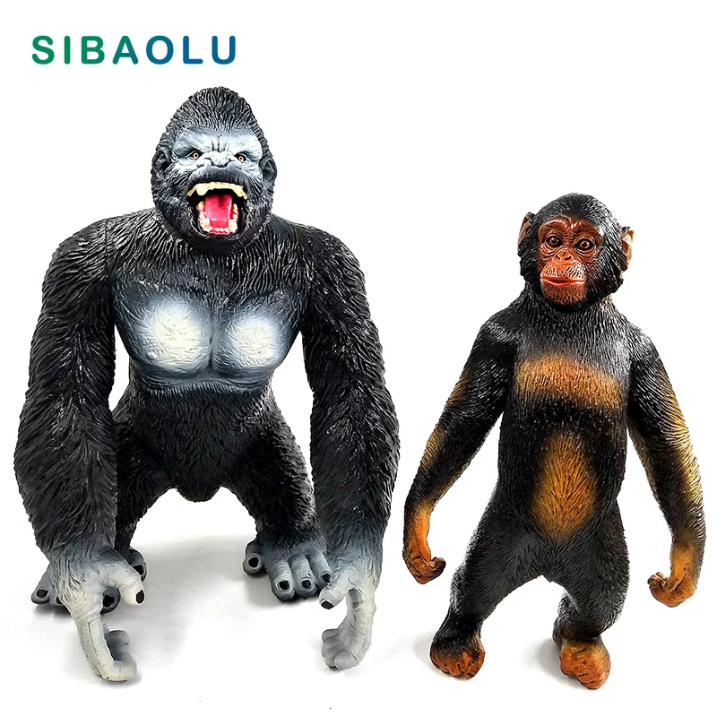 Artificial Big Chimpanzee Gorilla Animal Model Bonsai Figurine home decor miniature fairy garden decoration accessories modern | Дом и сад
