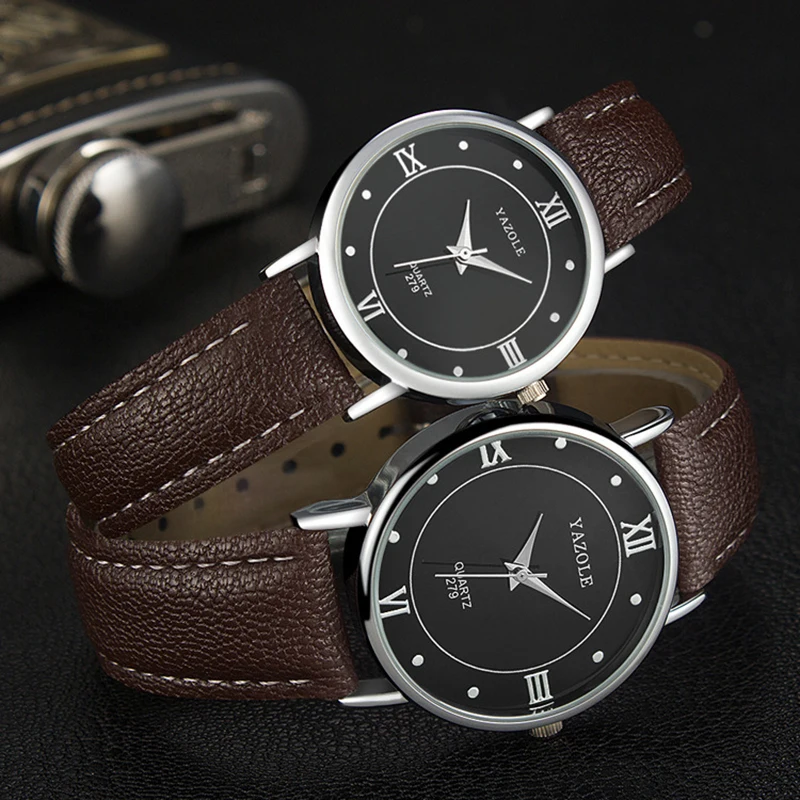 

Часы наручные кварцевые для мужчин и женщин, классические модные брендовые люксовые, с кожаным ремешком для влюбленных пар