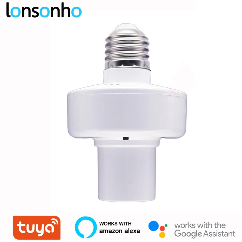 Lonsonho Wifi умный светильник держатель лампы E27 Tuya Smart Life eWeLink приложение дистанционное управление работает с Alexa Google Home Mini