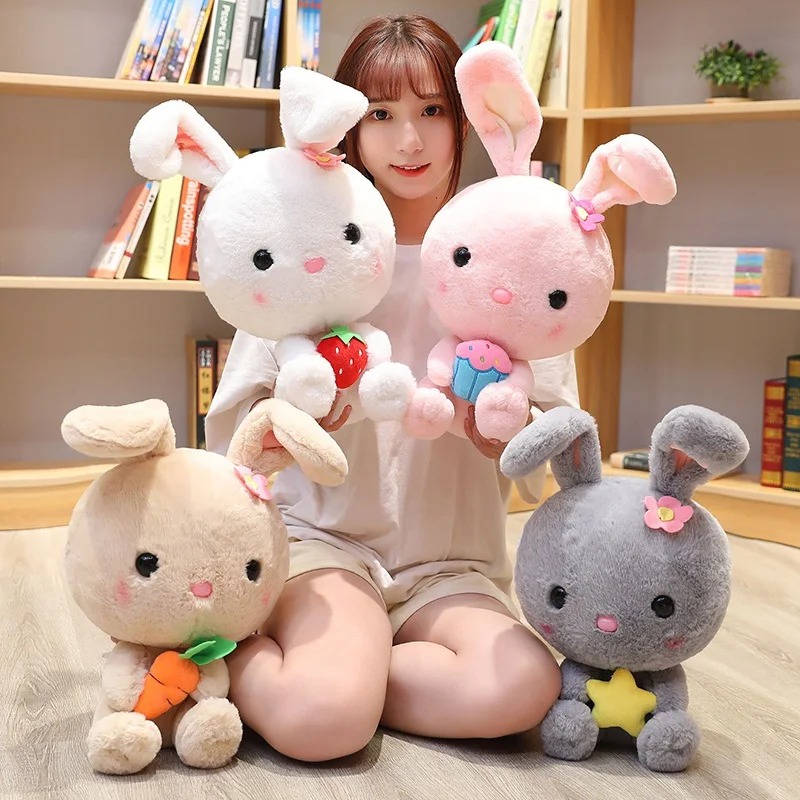 

New cartoon cute fruit Rabbit plush toy doll machine dolls
