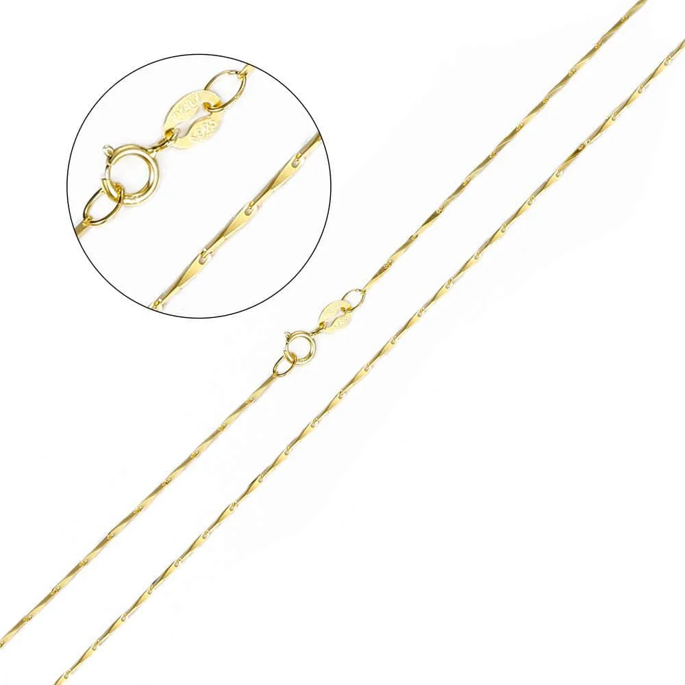 Gold Ignot Trendsmax, ожерелье из натуральной 925 пробы, витая, волнистая, волнистая, змеиная коробка, Сингапур, Ignot, цепочка, Модные женские ювелирные изделия SNM02 - Metal Color: Gold Ignot