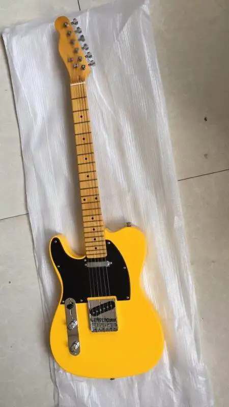 Оптовая продажа Новое поступление левша 6 строка Электрогитары в желтом цвете