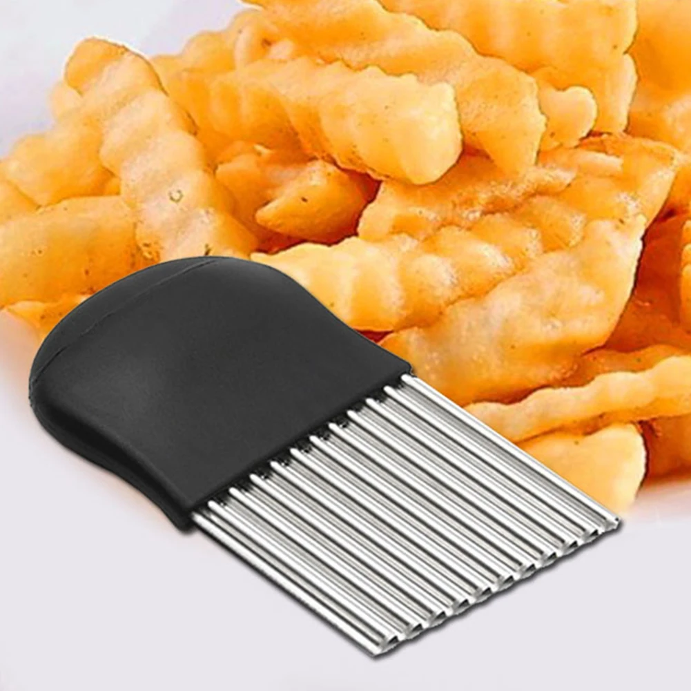 Potato Slices Knife Corrugated French Fries Chopped Onion Stainless Steel Wave Wrinkled Salad Cutting | Дом и сад