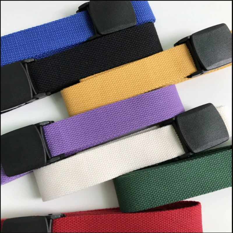 

Men Female Belts Military Nylon Adjustable Belt Men Outdoor Travel Tactical Waist Belt with Plastic Buckle for Pants 105cm