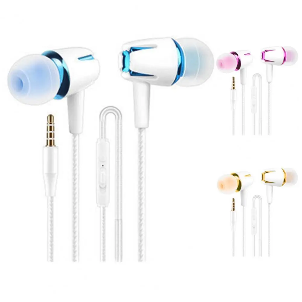 

1Set Earphone In-ear Heavy Bass Built-in Microphone Fashion Wired Headset for Game