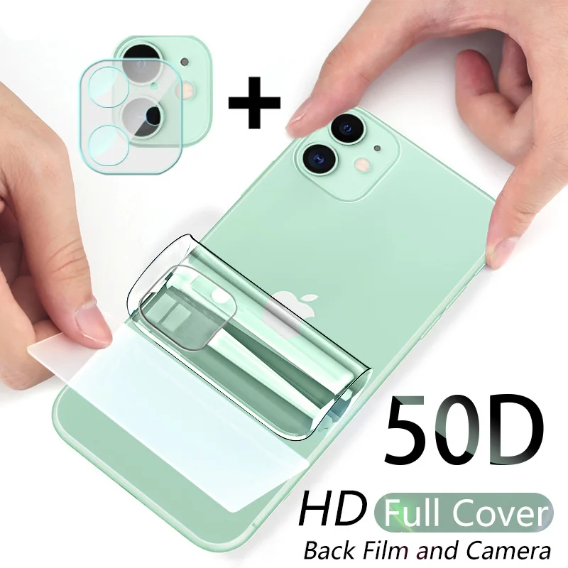 

Hydrogel Film For Apple iPhone 12 Pro Max mini XR XS X Screen Protector Back Film For 11 7 8 Plus SE 2020 Camera Len Not Glass