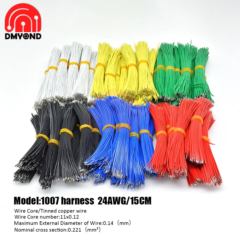 100 шт. 8 см/10 см/15 см/20 см UL1007 провод 24AWG 1 4 мм электронный кабель из ПВХ сертификаты UL