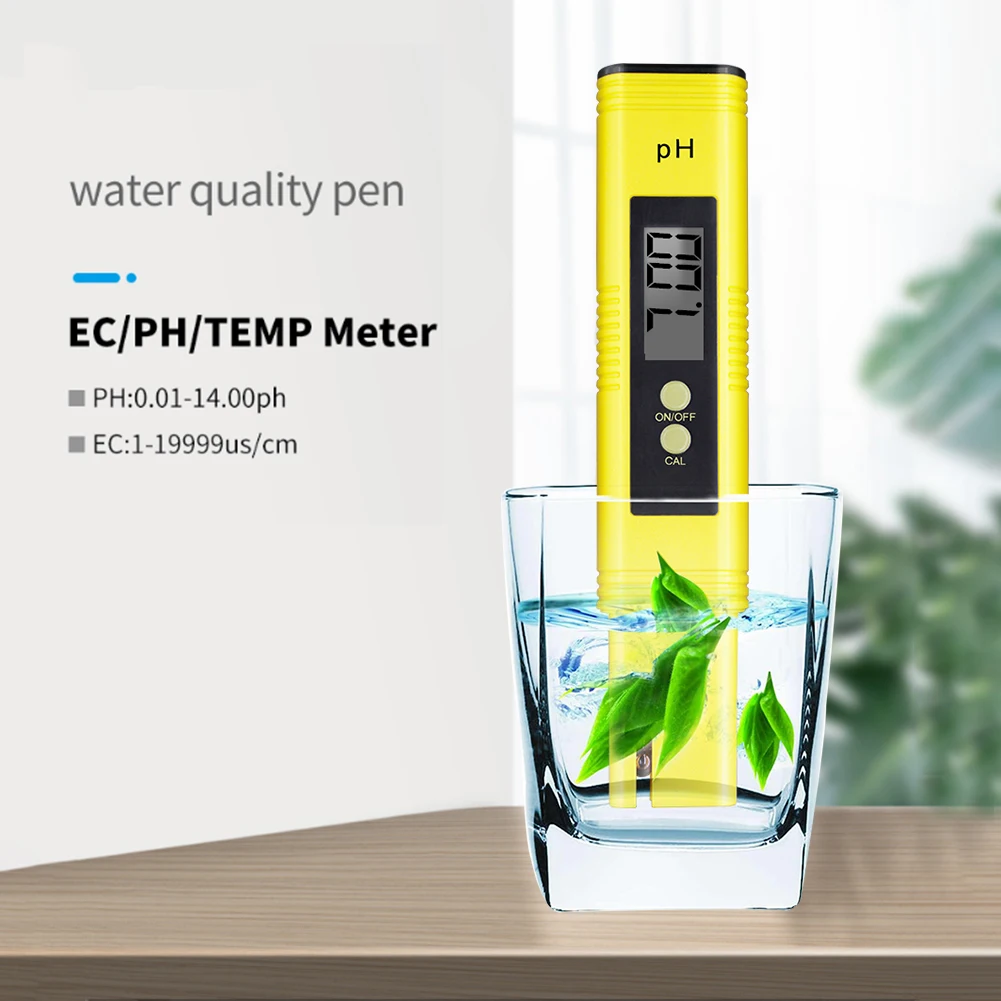 

Digital PH Meter LCD Display PH Meter Pen of Tester Accuracy 0.01 Fish Tank Pool Water Quality Tester Instrument PH Meter 1PCS