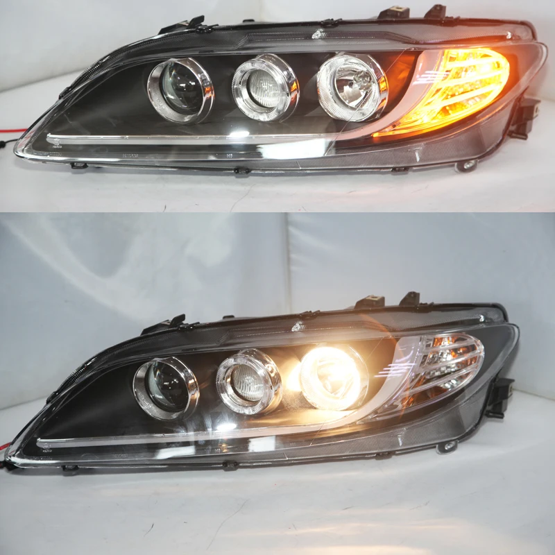 Для MAZDA 6 фары на MAZDA 6 Atenza в сборе Головной фонарь 2004-2011 год передний светильник s с дневным ходовым светильник