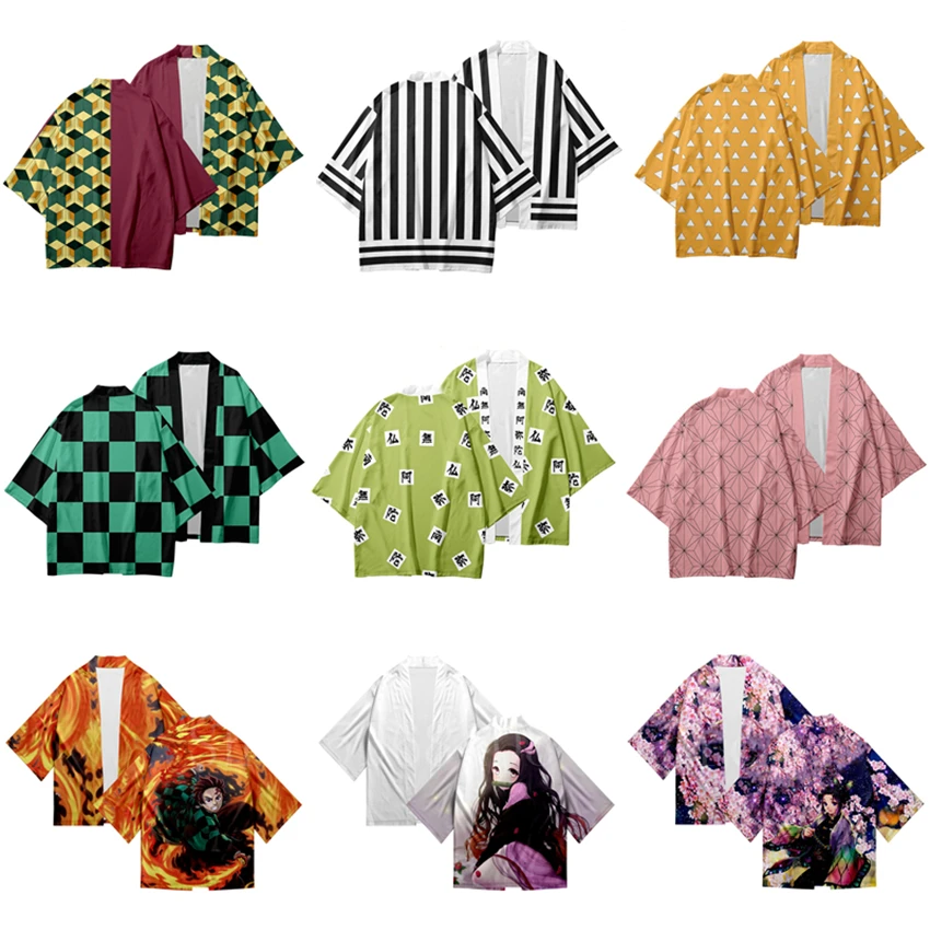 Японские костюмы для косплея рассекающего демонов аниме камадо танджиро хаори