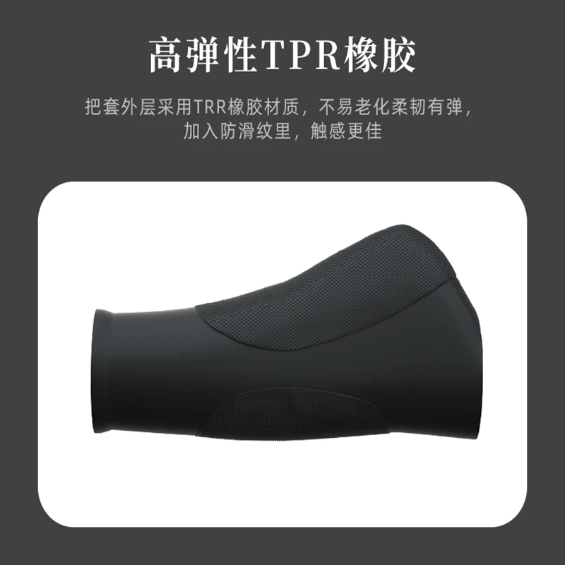 

PD Bicycle Grip Cover Meat Ball with Locking Ergonomic Grip Riding Equipment Accessories Bike Rubber Electric Bicycle Folding